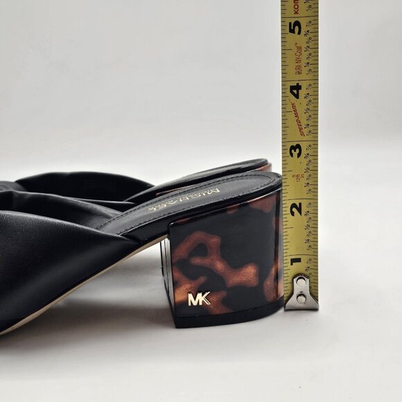 MICHAEL Michael Kors Josie Slip-On Knotted Sandals Block Heel Black Women's 6M - Picture 13 of 13